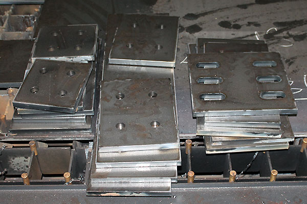 Drilled, milled & cut plates